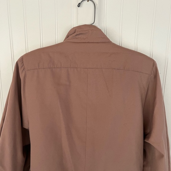 Vintage Mauve Trench Coat Belted Faux Fur Lined Light Purple Weather Resistant - Picture 12 of 15